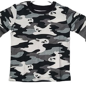 JUMPING BEANS BRAND BABY BOYS SOFT LONG SLEEVES TEE WITH GHOSTS SIZE 18M